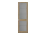 Tall Bookcase 71" H with 2 Fluted Panel Doors and Five Interior Shelves, Natural Oak B097P480469