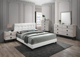 Bedroom Furniture Contemporary Look Cream Color Nightstand Drawers Bed Side Table plywood HSESF00F5456