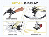 6 Speed, Steel Frame, Multiple Colors 24 Inch Bike,Commuter Bike for Adults W1019P352641