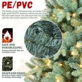 Artificial 7.5ft Blue green Tint Christmas Tree with 2148 PE/PVC Mixed Branch Tips, 550L warm white 32248006