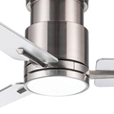 52" Brushed Nickel Lowe Profile Ceiling Fan with Light W1367P270460