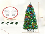 7.5ft Smart RGB Pencil Christmas Tree, 380 LED Lights with APP & Remote Control, 16M Colors Music 72296890