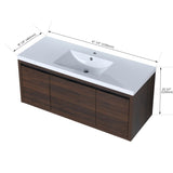 48 Inch Bathroom Cabinet With Sink,Soft Close Doors and Drawer,Float Mounting Design,48x18 W99984813