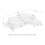 ZUN L-Shaped linen sectional sofa with right chaise,living room ,bedroom,office. 32408259