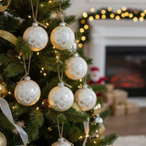 6PCS Set Glass Christmas Ball Ornaments 3.9" Tree Hanging Decor Holiday Party Set FBA shipment 76626959