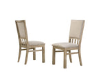 ZUN Brutus Set of 2 Reclaimed Wheat 19" Wide Contemporary Fabric Dining Chair B061110736