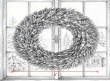 48 Inch Christmas Wreath with 150 LED Lights 37836798