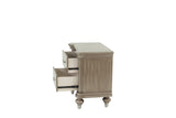 Luxury Classic Antique Silver / Champagne Finish 1pc Nightstand Storage Space Bedside Table Bedroom B011P210121