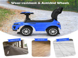 3-in-1 Kids Ride On Push Car for 12-36 Months Removable Handle Anti-Roll Board Horn Music Blue 58900807