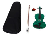 New 4/4 Acoustic Violin Case Bow Rosin Green 31954784