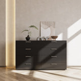 ZUN FCH 8 Drawer Double Dresser for Bedroom, Wide Storage Cabinet for Living Room Home Entryway, Black 63428192