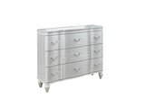 Landmark Traditional Style 9-Drawer Dresser With metal drawer pulls Made with Wood in Silver. B009P235325