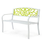 ZUN 50" Iron Outdoor Courtyard Decoration Park Leisure Bench 33511876