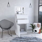 Kamelot Dresser With Jewelry Box, Single Door Cabinet, Mirror, Two Drawers -White B20091920