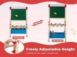 3-in-1 Wooden Kid's Easel NaturalBlue, Magnetic Chalkboard/Whiteboard 60 Accessories 76193261