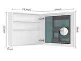 24'' W x 26'' H Surface Frameless Mirror Medicine Beveled Mirror Edges Bathroom Medicine W2287P250735