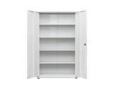 High Storage Cabinet with 2 Doors and 4 Partitions to Separate 5 Storage Spaces, Home/ Office Design 18088777