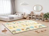 79" x 71" Reversible Baby Play Mat, Foldable & Thick Floor Mat with Forest Animals Design, 92176037