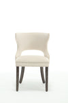 ZUN Hengming velvet chair, hollowed out with rivets on the back, solid wood legs suitable for W212107683