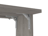 Wall Foldable Table with Multiple Shelves, Light Gray B097133223