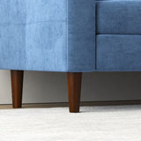 Convertible Combination Sofa Sofa L-Shaped Sofa with Storage Cabinet Footstool, Living Room Navy W2012126503