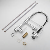 Commercial Kitchen Faucet with Pull Down Sprayer, Single Handle Single Lever Kitchen Sink Faucet W1932P155964