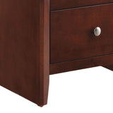ZUN Brown Cherry 2-drawer Nightstand B062P181311