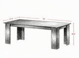 Modern Dining Table 63 Inch Rectangular Kitchen Table for 4-6 People Black Wood Effect Living Room 02324399