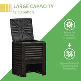 300L Garden compost bin with 48 vents Yellow 21531439