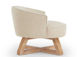 Swivel with cross-shaped wooden base,Lounge with solid wood legs, 360&degfreely Swivel W2186P166254