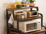 Vintage 4-Tier Mini Fridge Stand with Storage, Mini Fridge Cabinet with Storage, Microwave Stand, W2641P383932