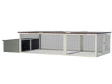 Large Chicken Coop with Run, 20.93 Sq Ft Outdoor Poultry Cage, Weatherproof Asphalt Roof, Wooden Hen 82011200