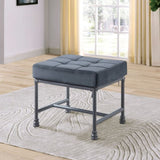 Grey and Sandy Grey Rectangle Ottoman B062P185730