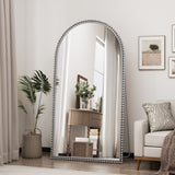 Iron Arch Retro Full Length Mirror With Supporting Feet, For Living Room, Bedroom W757P268975