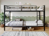 Metal bunk bed , suitable for children/teenagers/adults. 14.17-inch high guardrails. W5635P539763