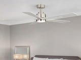 52 Inch Ultra Quiet Reversible Ceiling Fan with Light - Dimmable LED, Memory & Timer for Large Room W934P414051
