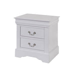 ZUN 2 Drawers Solid Pine Nightstand in White Finish B016P253281