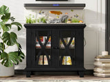 20 Gallon Fish Tank Stand with Power Outlets, Farmhouse Decorative Aquarium Stand N704P350196B