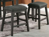 Modern Contemporary Dining Room Furniture Chairs Set of 2 Counter Height High Stools Grey Finish B01164105