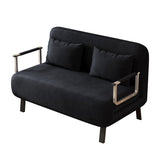 39 Convertible Chair Bed, Tri-Fold Sofa Bed with Adjustable Backrest & Pillow, Leisure Chaise W1767P192815