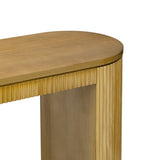 U_STYLE Curved Design Console Table with Unique Vertical Stripe Design ,Suitable for Living N711P205935N