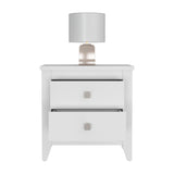 Windsor 2-Drawer Nightstand White B06280041