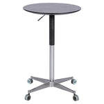 ZUN Movable Adjustable Bar Table Pub Table 360 Swivel Counter Bar Height Aluminum Star Base Movable for 99056650