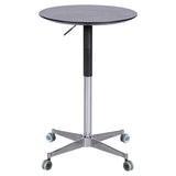 ZUN Movable Adjustable Bar Table Pub Table 360 Swivel Counter Bar Height Aluminum Star Base Movable for 99056650