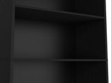 Vinton 4-Tier Bookcase with Modern Storage for Books and Decor, Black B097P167419