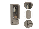 Light Gray 2-Drawer Armoire B062P202116