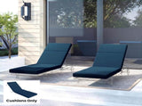 Chaise Lounge Cushion, 3.9" Thick Outdoor Lounge Chair Cushions with Ties for Patio, 21" x 72",Navy 37860166