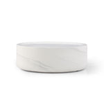 ZUN 31.49'' Round coffee table,Sturdy Fiberglass table for Living Room, White, No Need Assembly.WHITE W876P154744