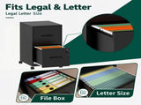 2 Drawer Metal File Cabinet with Lockable,Vertical Under Desk Steel Filing Cabinet with Adjustable 70455011