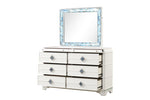 ZUN Laguna Modern Style 6- Drawer Dresser Made with Wood, Hidden Jewlry Drawer and Crystal Accents in B009P270823